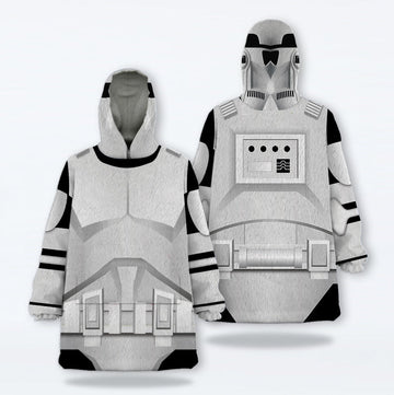 MakerHuman Stormtrooper Cosplay & Costume Over Size Hoodie Fleece One Size