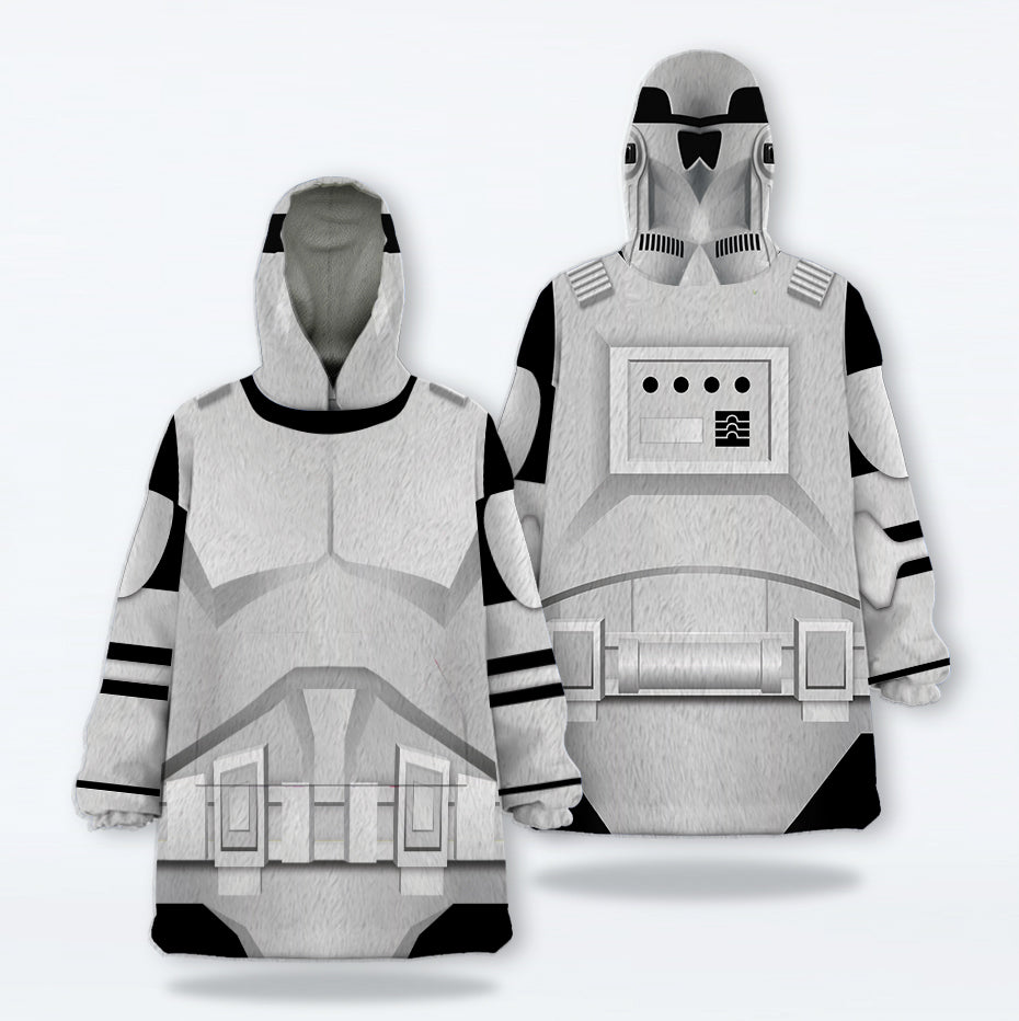 MakerHuman Stormtrooper Cosplay & Costume Over Size Hoodie Fleece One Size