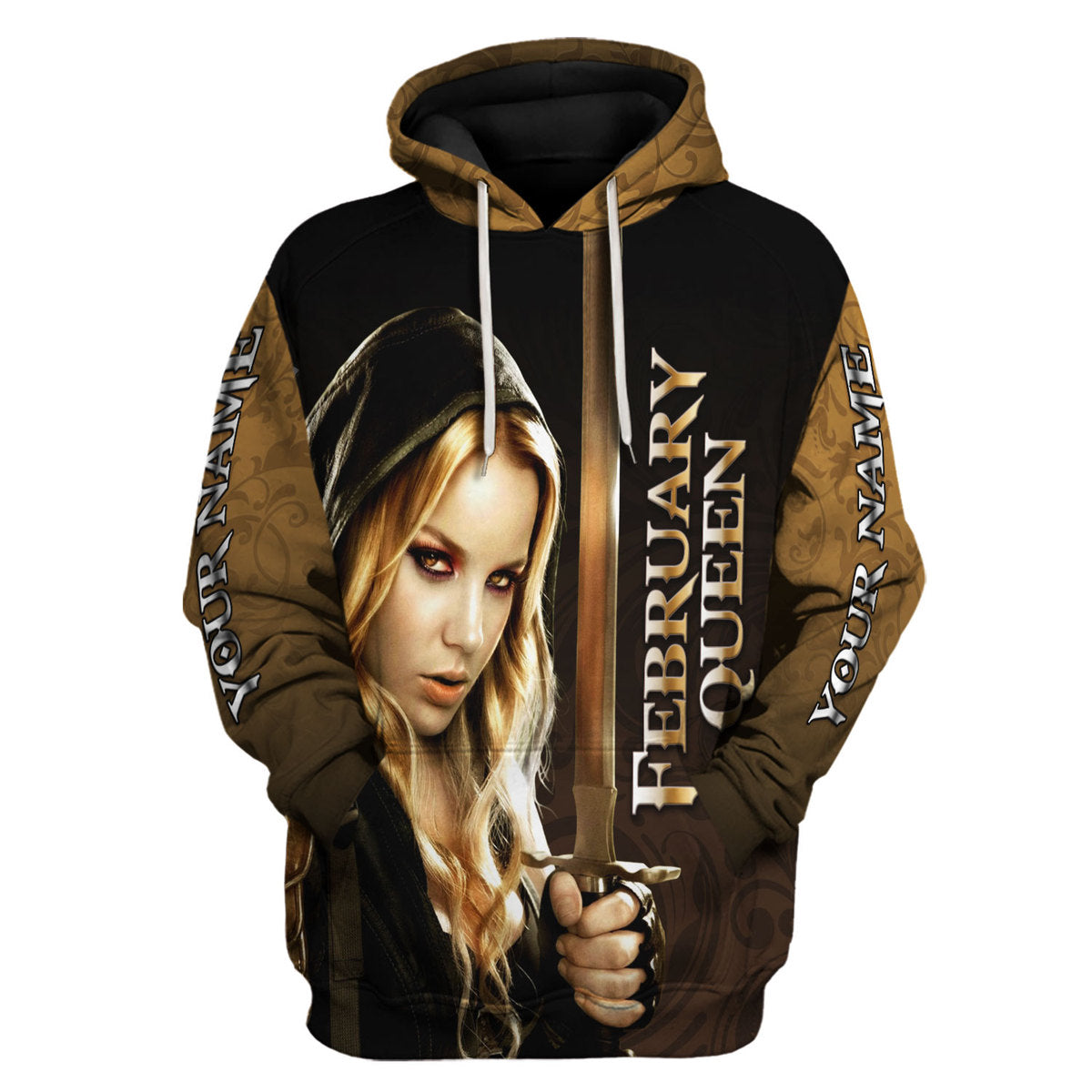 YMskins Personalized Hoodie February Girl I'm A February Girl All Over Printed