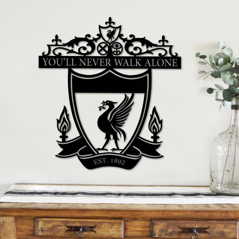 YMskins Liverpool - You'll Never Walk Alone Metal Wall Art Sign,Shankly Gates Hanging Wall Art