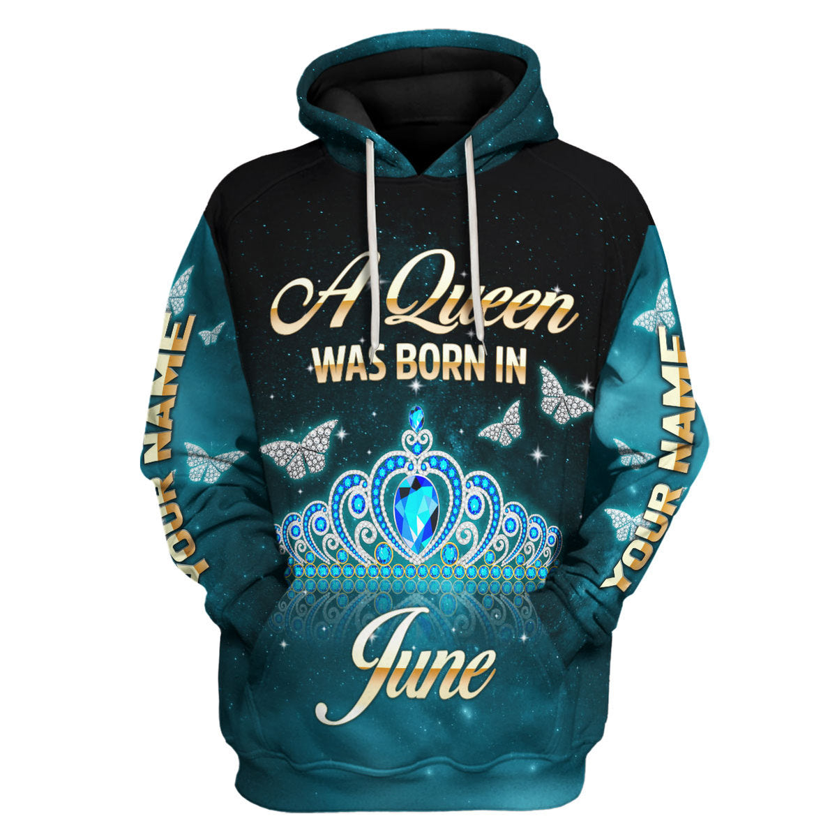 YMskins Personalized Hoodie June Girl All Over Printed