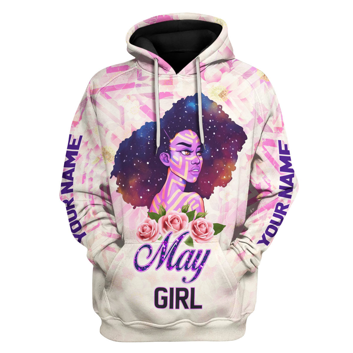 YMskins Personalized Hoodie May Girl All Over Printed