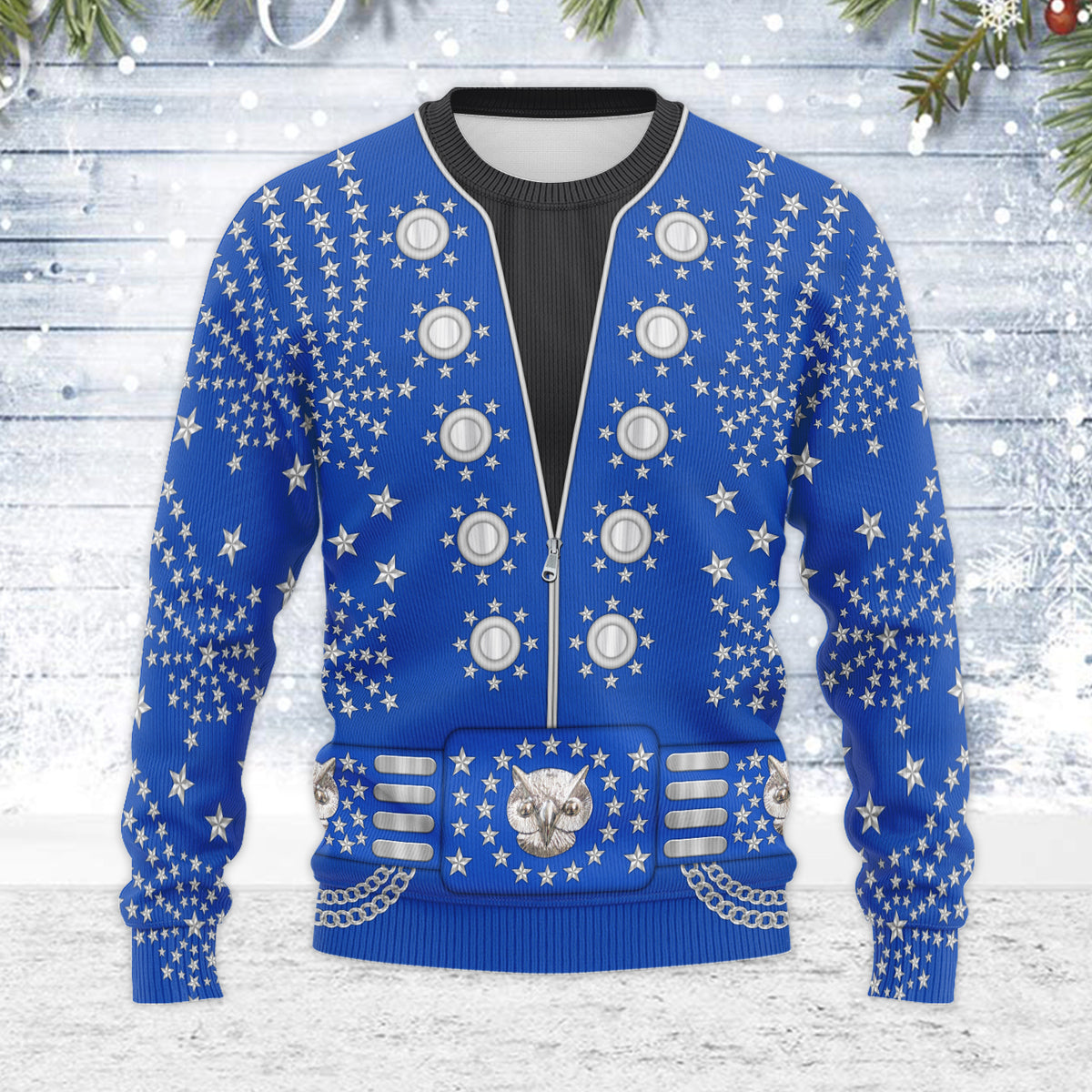MakerHuman Elvis Owl Christmas Wool Sweater
