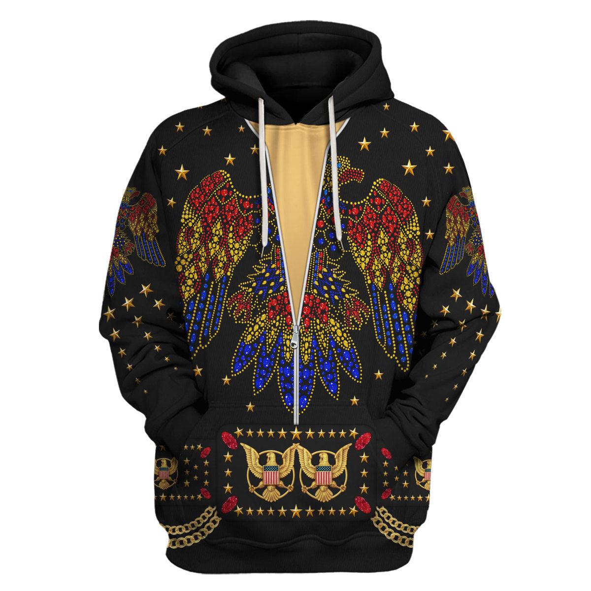 Gearhomie Elvis EAGLE Black Costume Hoodie Sweatshirt T-Shirt Sweatpants - Gearhomie.com