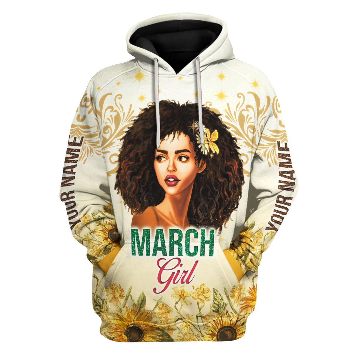 YMskins Personalized Hoodie March Girl All Over Printed