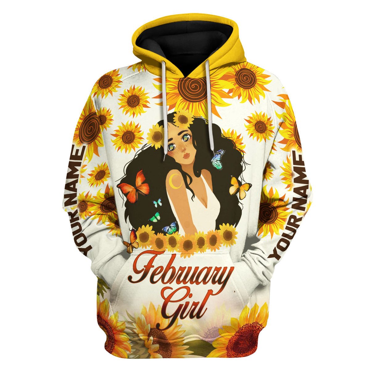 YMskins Personalized Tops February Girl All Over Printed