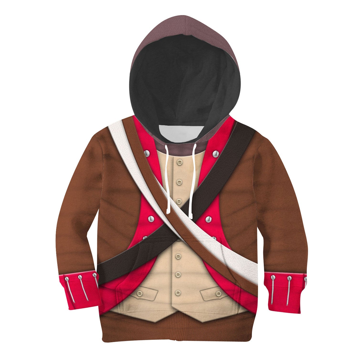Kid American Infantry-6th Continental Regiment-1776-1783 Cosplay Kid Hoodie Sweatshirt T-Shirt