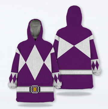 Bulk and Skull Purple Ranger Over Size Snug Hoodie Fleece One Size