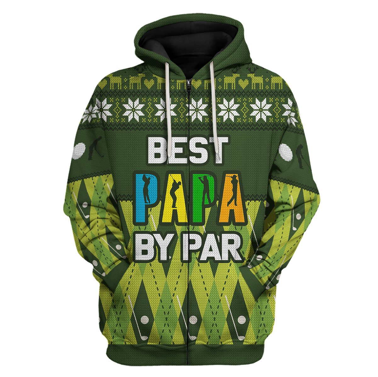 YMskins Unisex Hoodie Best Papa By Par 3D Apparel
