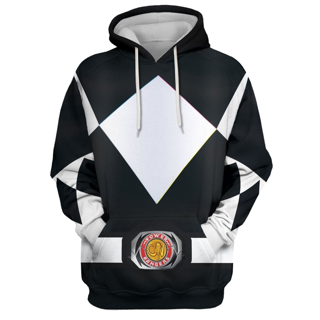 Black Ranger Mmpr Hoodie / S Qm44