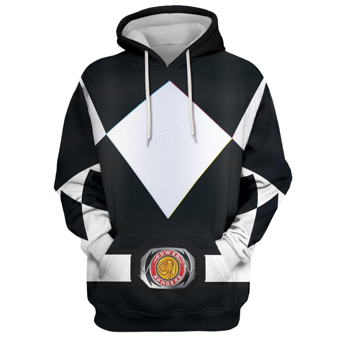 Black Ranger Mmpr Hoodie / S Qm44