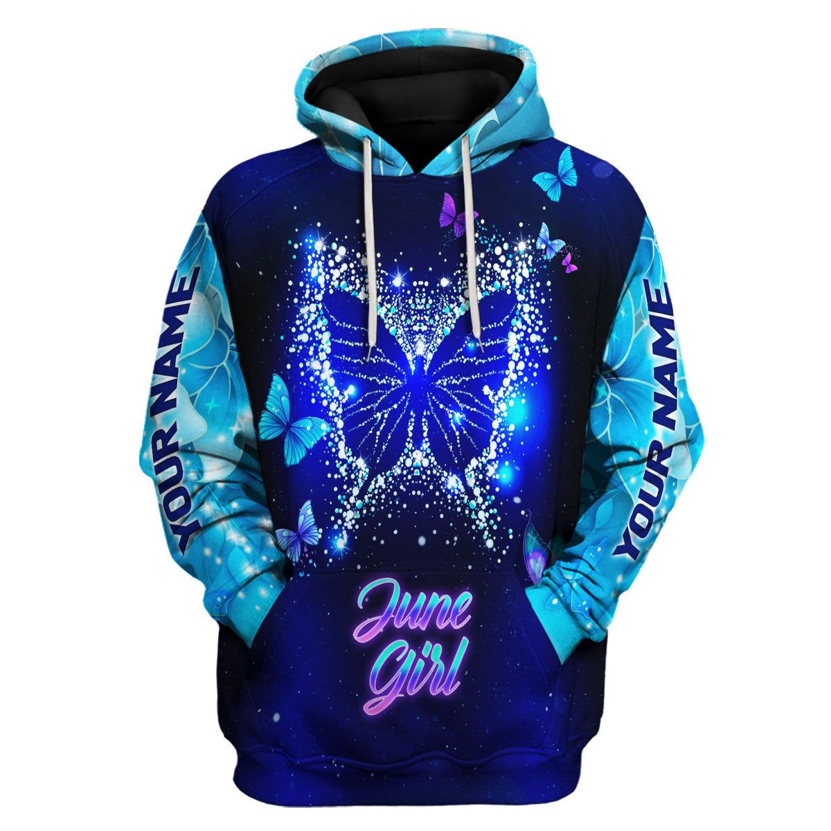 YMskins Personalized Hoodie June Girl All Over Printed