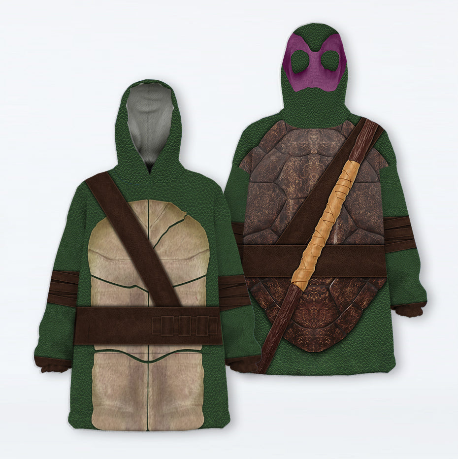 Ninja Turtles Donatello Cosplay & Costume Over Size Hoodie Fleece One Size