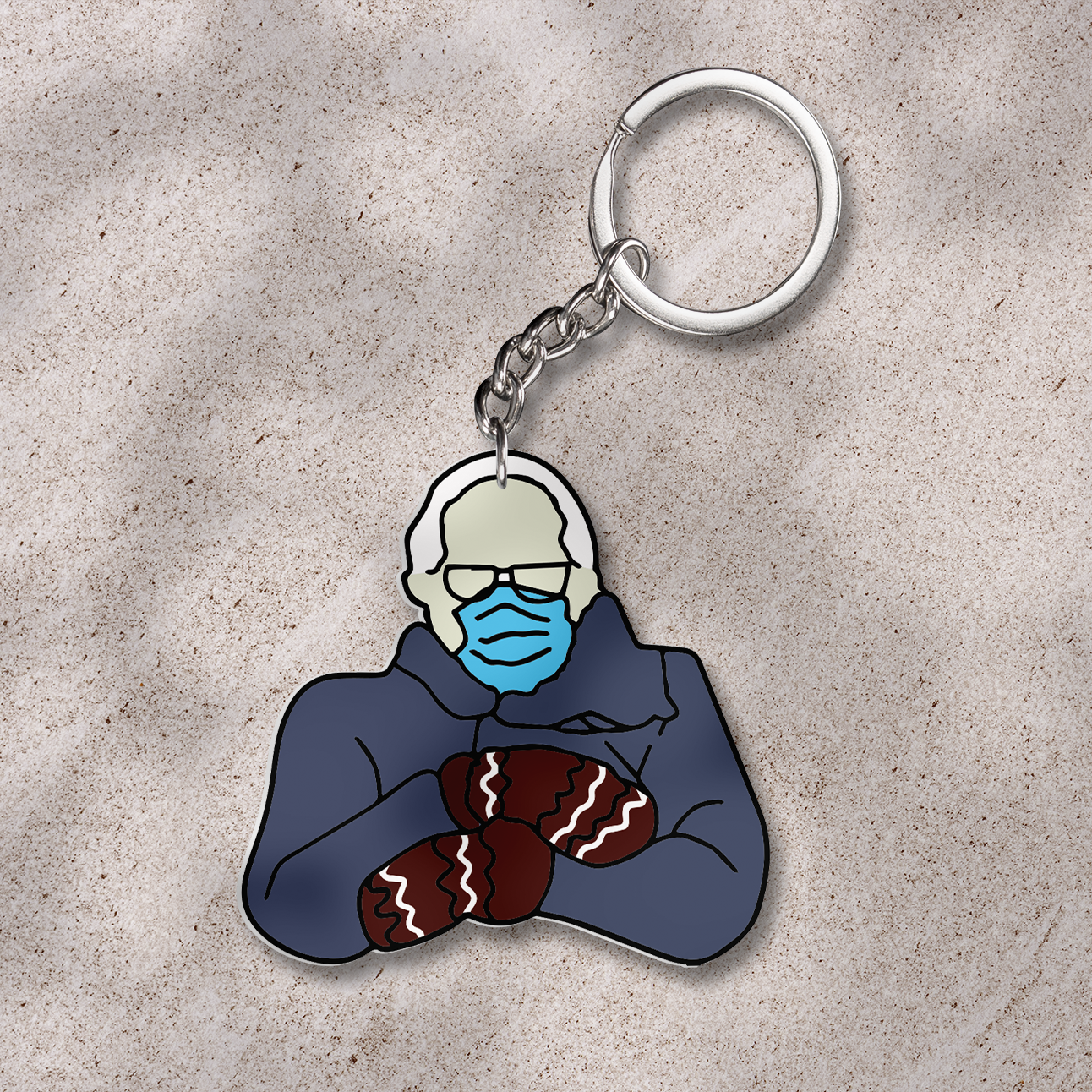 Bernie Meme KeyChain
