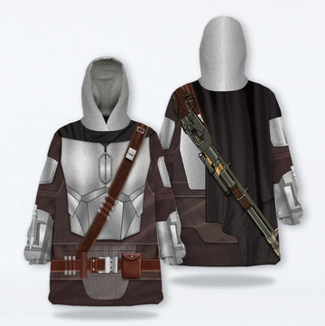 MakerHuman Beskar Mandalorian Cosplay & Costume Over Size Hoodie Fleece One Size