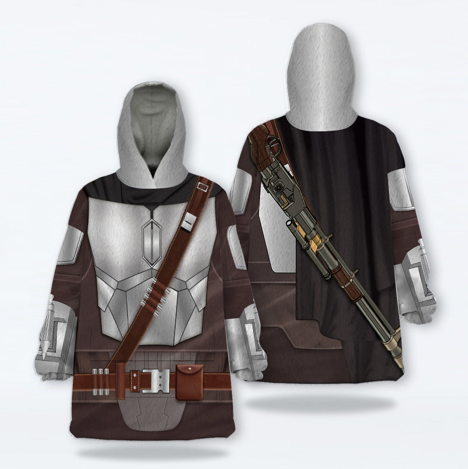 MakerHuman Beskar Mandalorian Cosplay & Costume Over Size Hoodie Fleece One Size