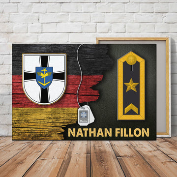 Personalized Name and Ranks - Insignia of the Marinefliegerkommando - With Military Ranks/Insignia Digital File Canvas