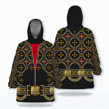 MakerHuman Elvis Black Conquistador Cosplay & Costume Over Size Hoodie Fleece One Size