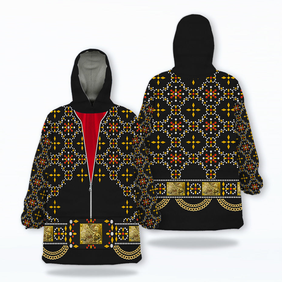 MakerHuman Elvis Black Conquistador Cosplay & Costume Over Size Hoodie Fleece One Size