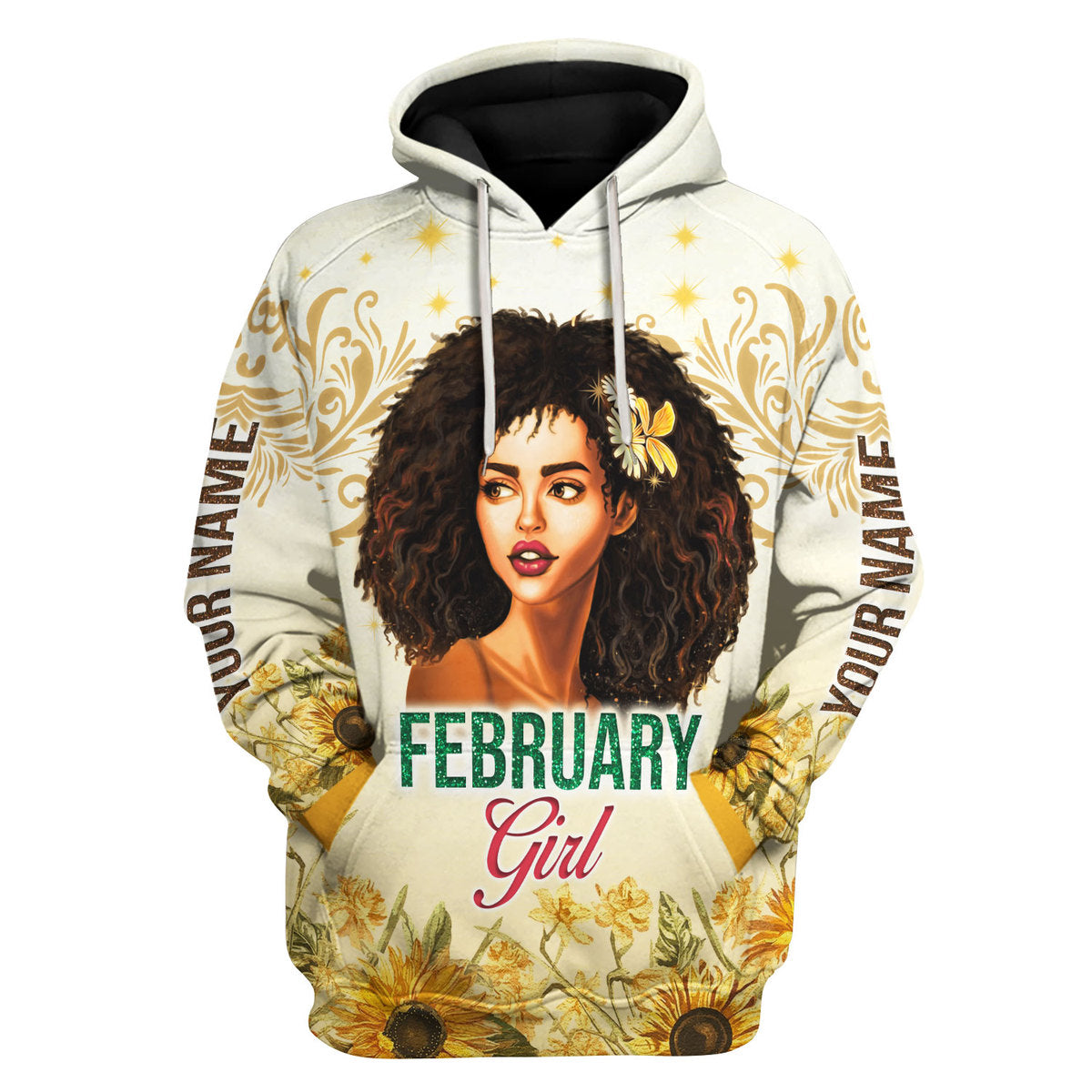 YMskins Personalized Tops February Girl All Over Printed