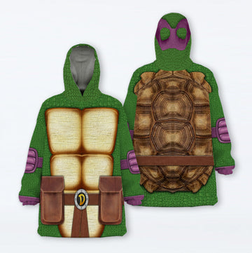 Donatello Ninja Turtles Cosplay & Costume Over Size Hoodie Fleece One Size
