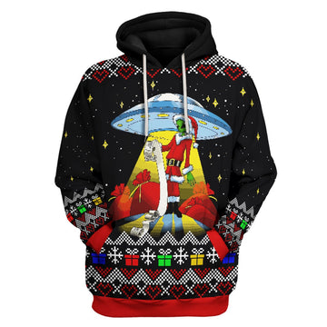 YMskins Tops Pullover Sweatshirt Funny Alien UFO 3D Apparel