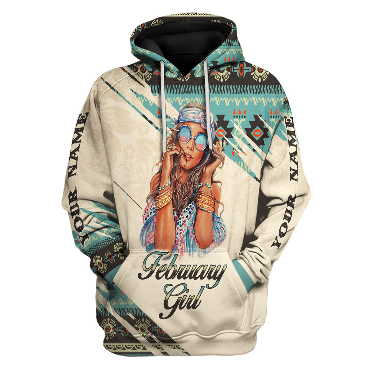 YMskins Personalized Tops February Girl All Over Printed