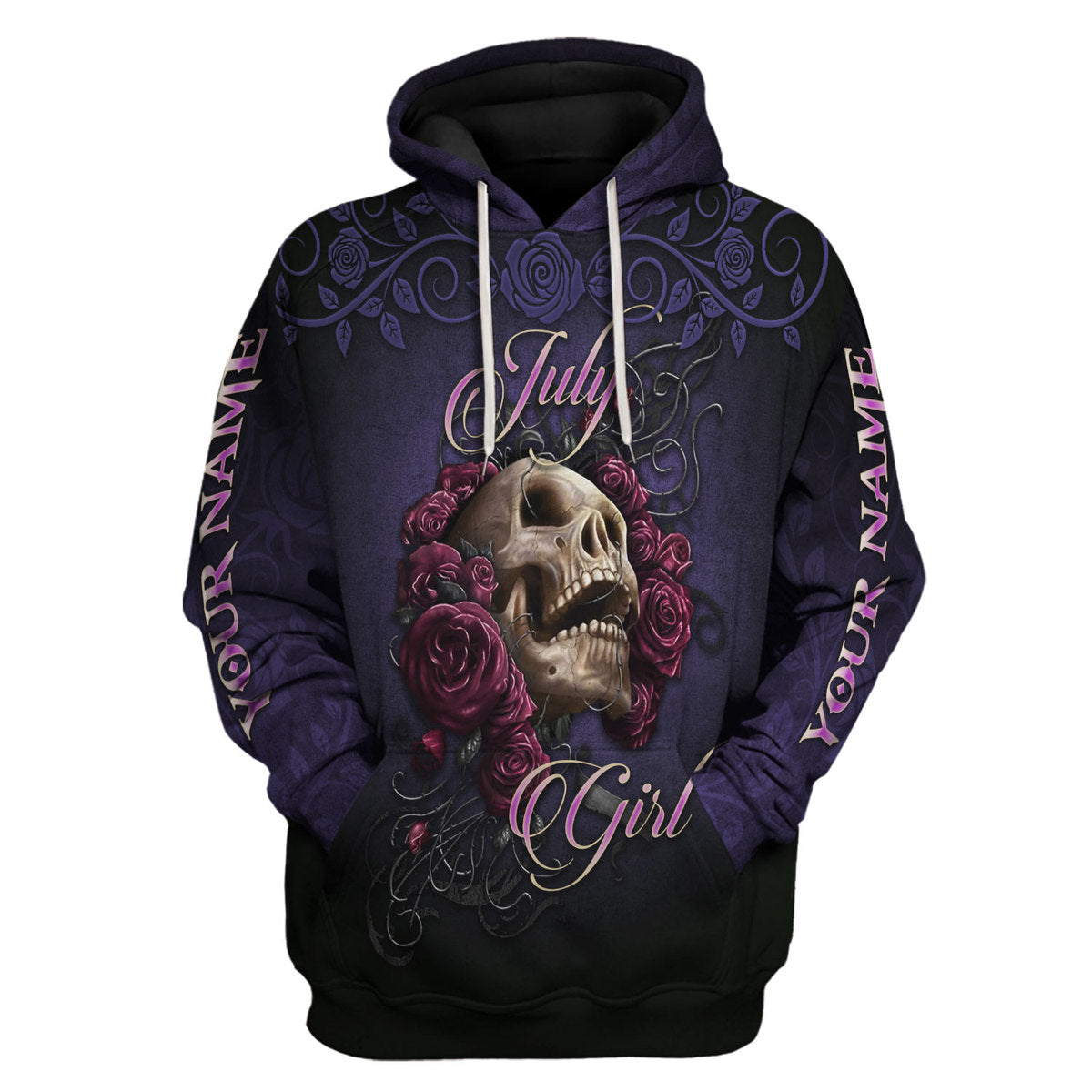 YMskins Personalized Hoodie I'm A July Girl All Over Printed