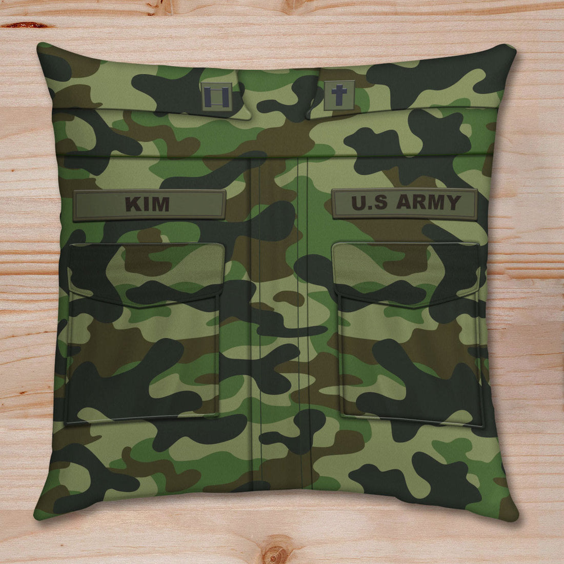 Customized US Army Pillow Cover