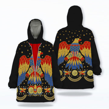 MakerHuman Elvis EAGLE Black Cosplay & Costume Over Size Hoodie Fleece One Size