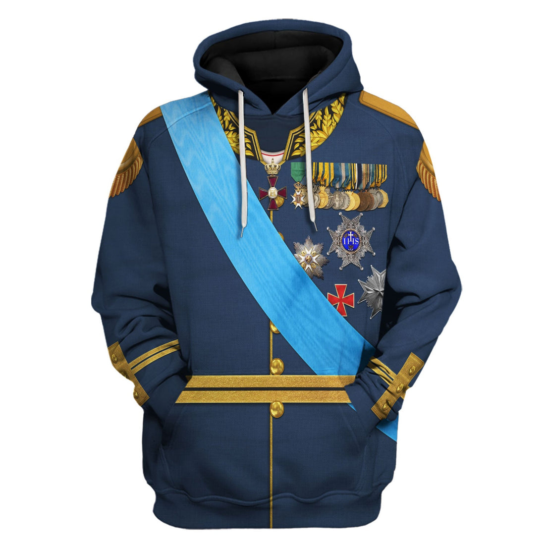 Gustaf V King of Sweden Costume Hoodie Sweatshirt T-Shirt Tracksuit
