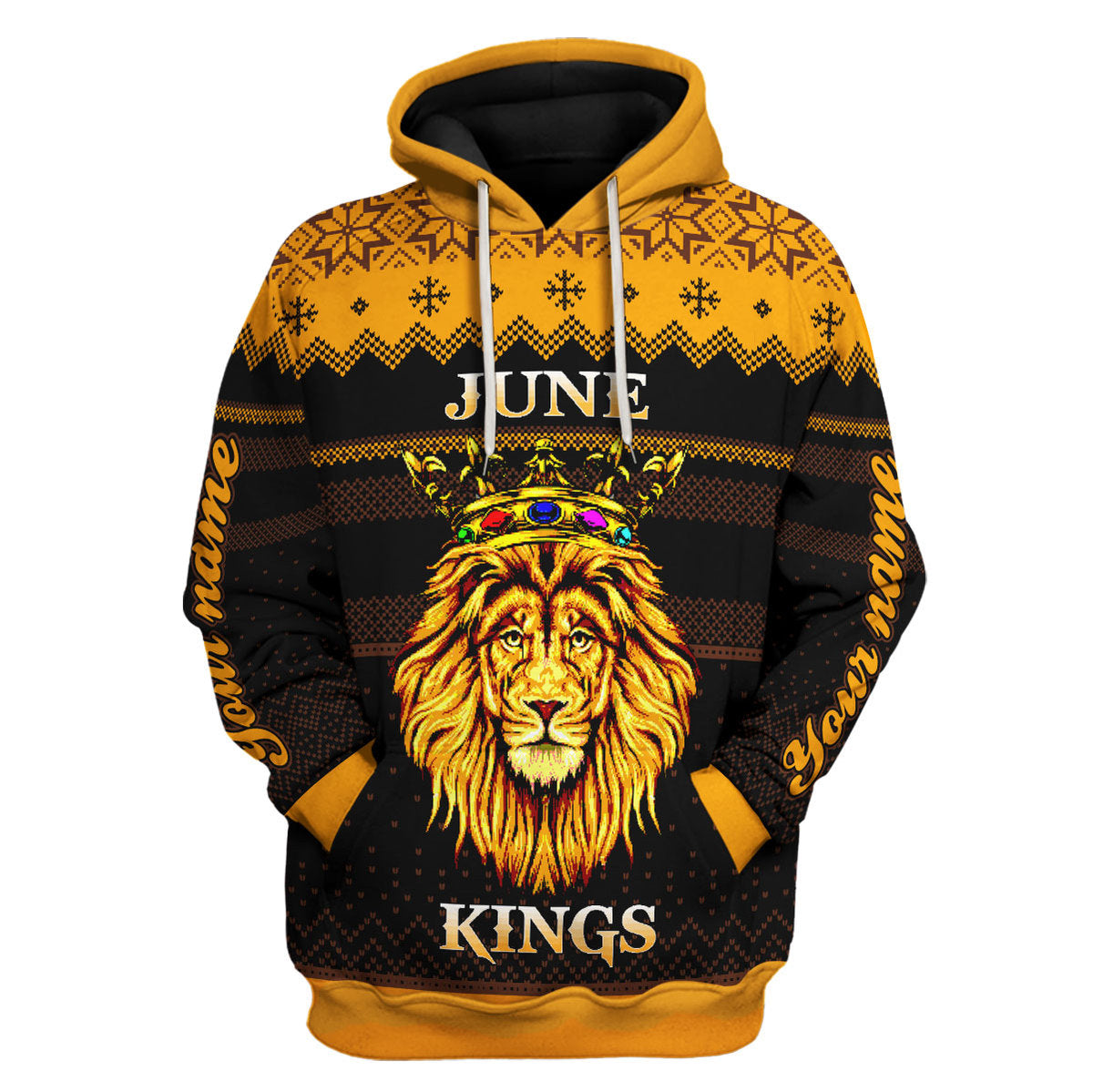 YMskins Personalized Hoodie June Guy Kings Are Born In June All Over Printed