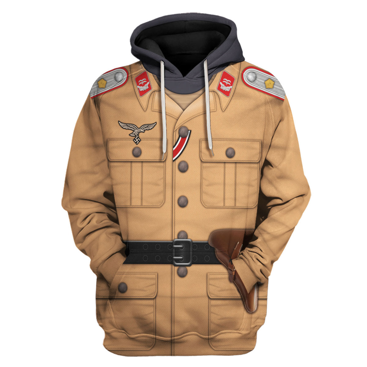 YMskins Luftwaffe Tropical Uniform- Artillery Lieutenant Costume Hoodie Sweatshirt T-Shirt Tracksuit Historical American-Inspired Apparel