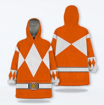 Bulk and Skull Orange Rangers Over Size Snug Hoodie Fleece One Size