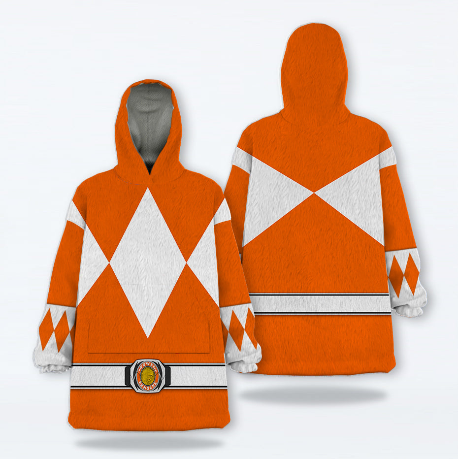 Bulk and Skull Orange Rangers Over Size Snug Hoodie Fleece One Size