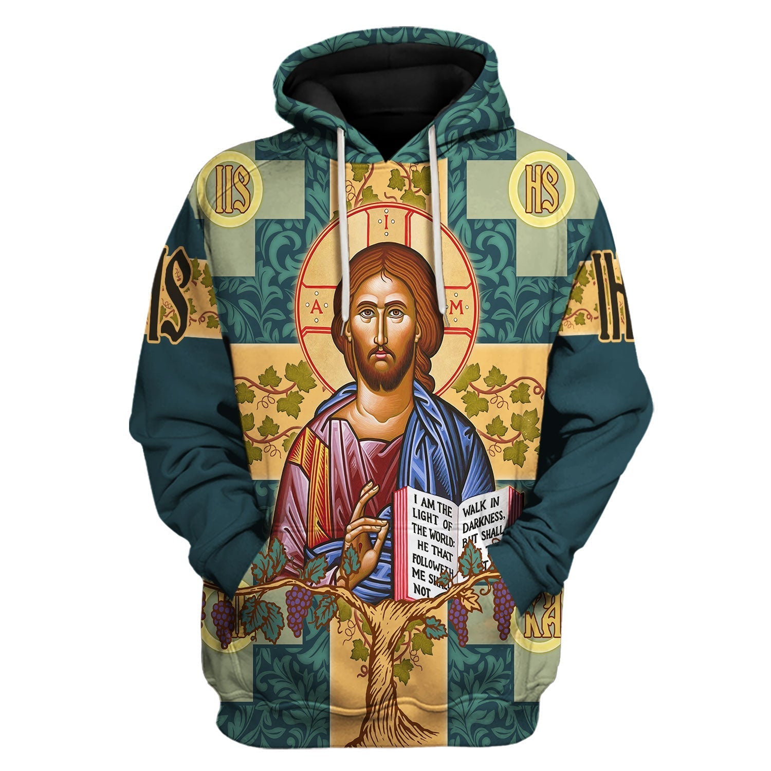 YMskins Tops Pullover Sweatshirt Jesus Greek Orthodoxy 3D Apparel