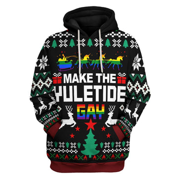 YMskins Tops Pullover Sweatshirt Make The Yuletide Gay Pride 3D Apparel