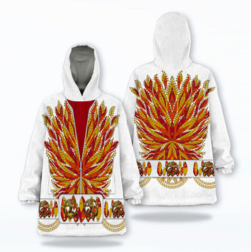 MakerHuman Elvis Flame Cosplay & Costume Over Size Hoodie Fleece One Size