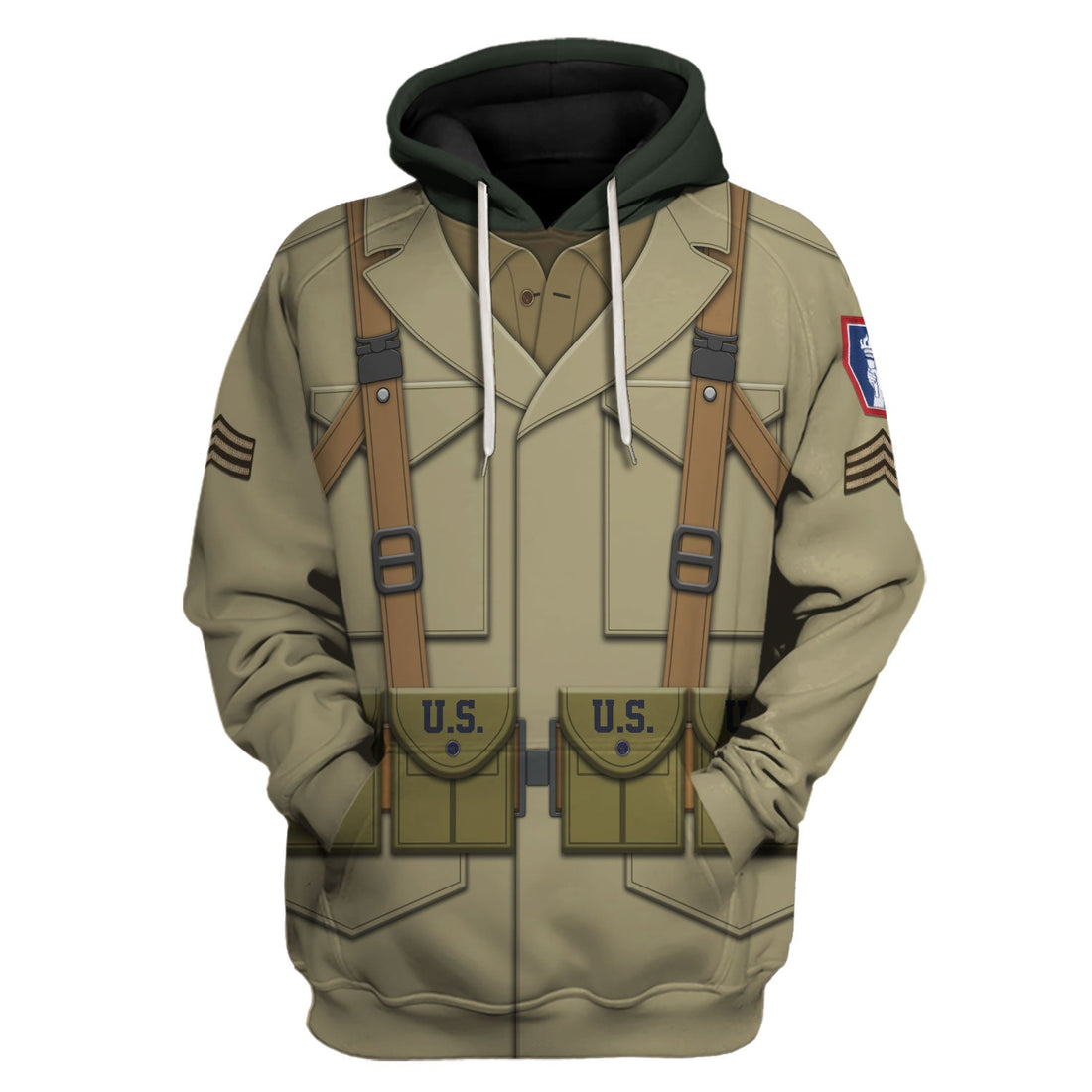 YMskins 442nd Sergeant Costume Hoodie Sweatshirt T-Shirt Tracksuit