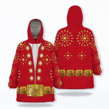 MakerHuman Elvis Burning Love Cosplay & Costume Over Size Hoodie Fleece One Size