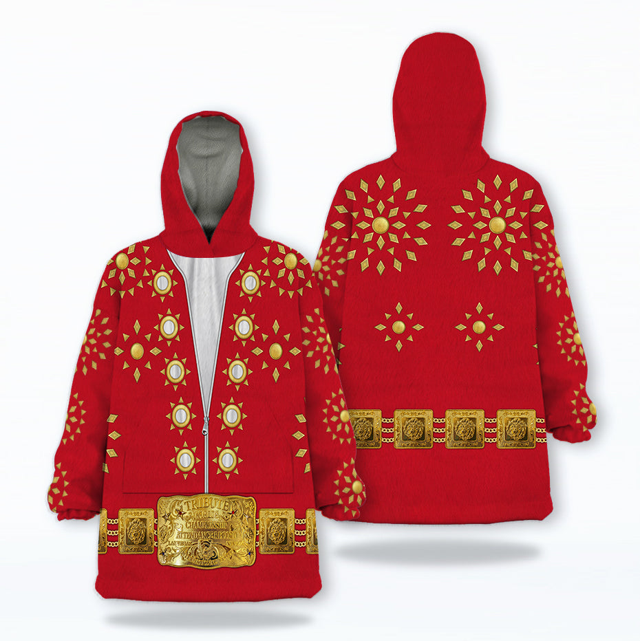 MakerHuman Elvis Burning Love Cosplay & Costume Over Size Hoodie Fleece One Size