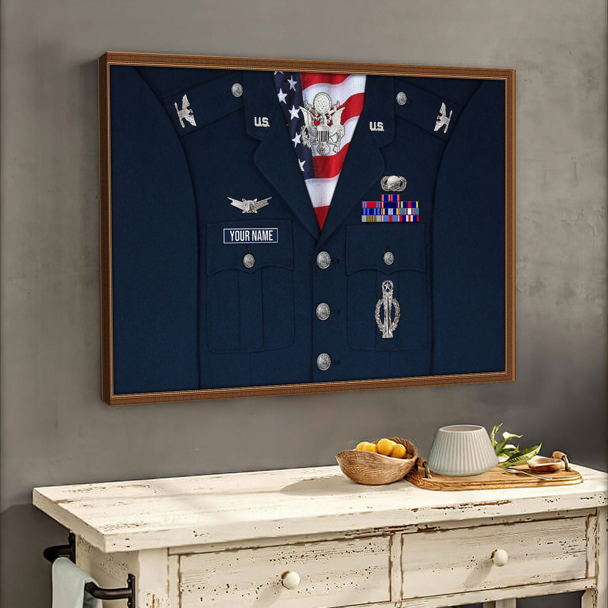 Customized Name & Rank U.S. Air Force Officer Digital File/ Poster/ Canvas