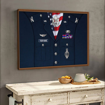 Customized Name & Rank U.S. Air Force Officer Digital File/ Poster/ Canvas