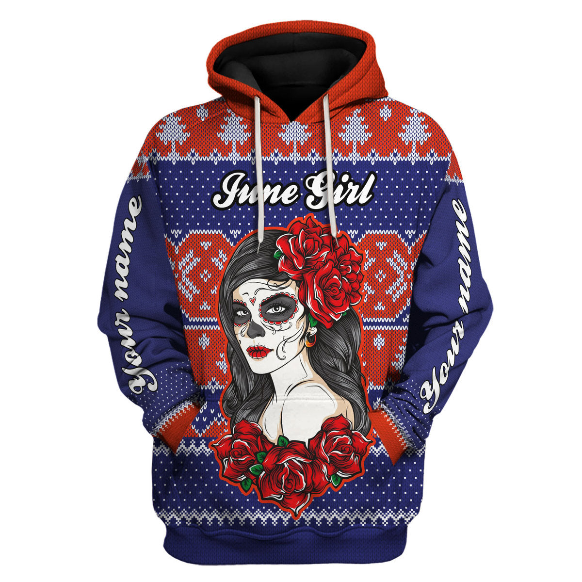 YMskins Personalized Hoodie June Girl All Over Printed