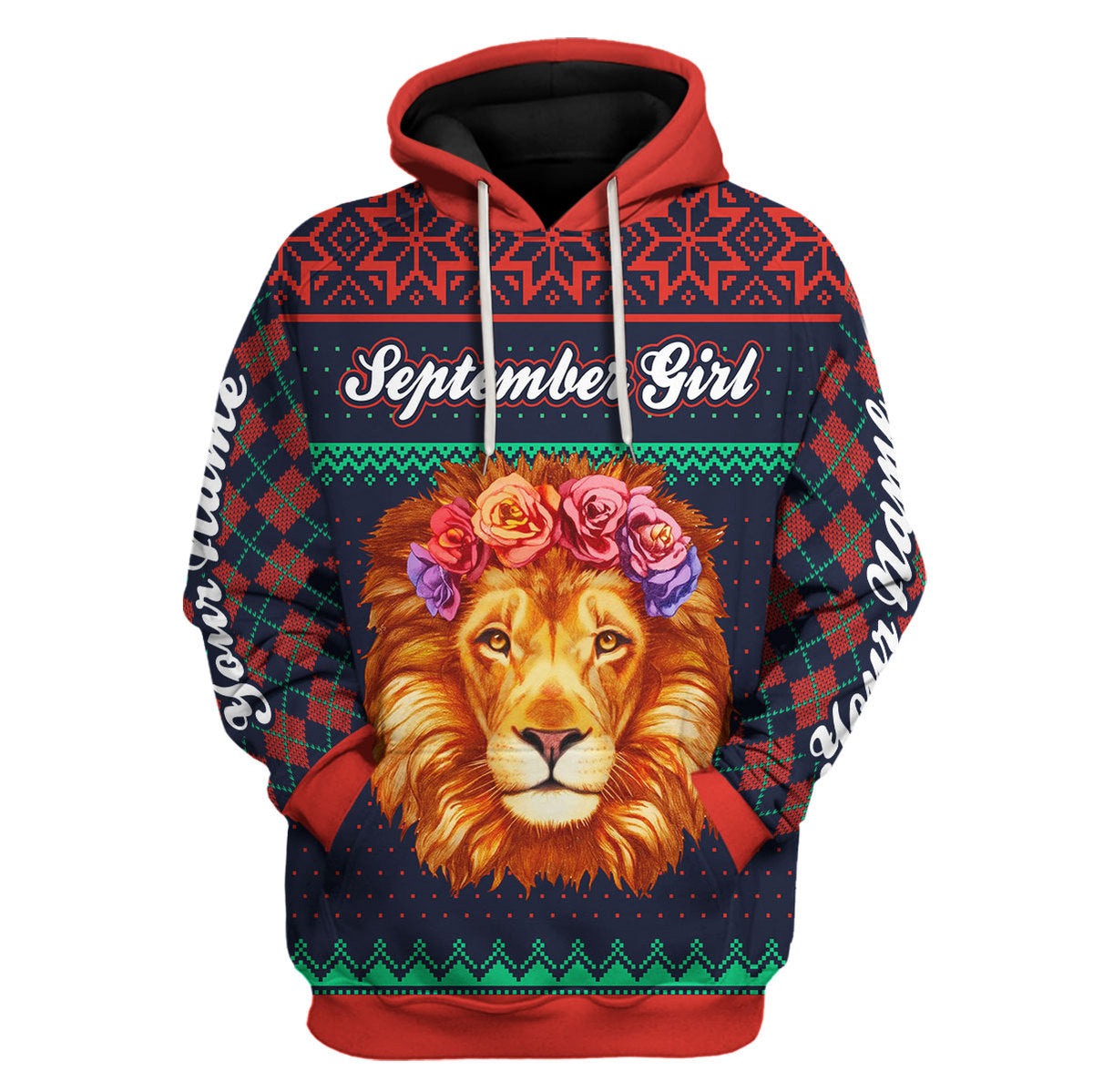 YMskins Personalized Hoodie September Girl All Over Printed