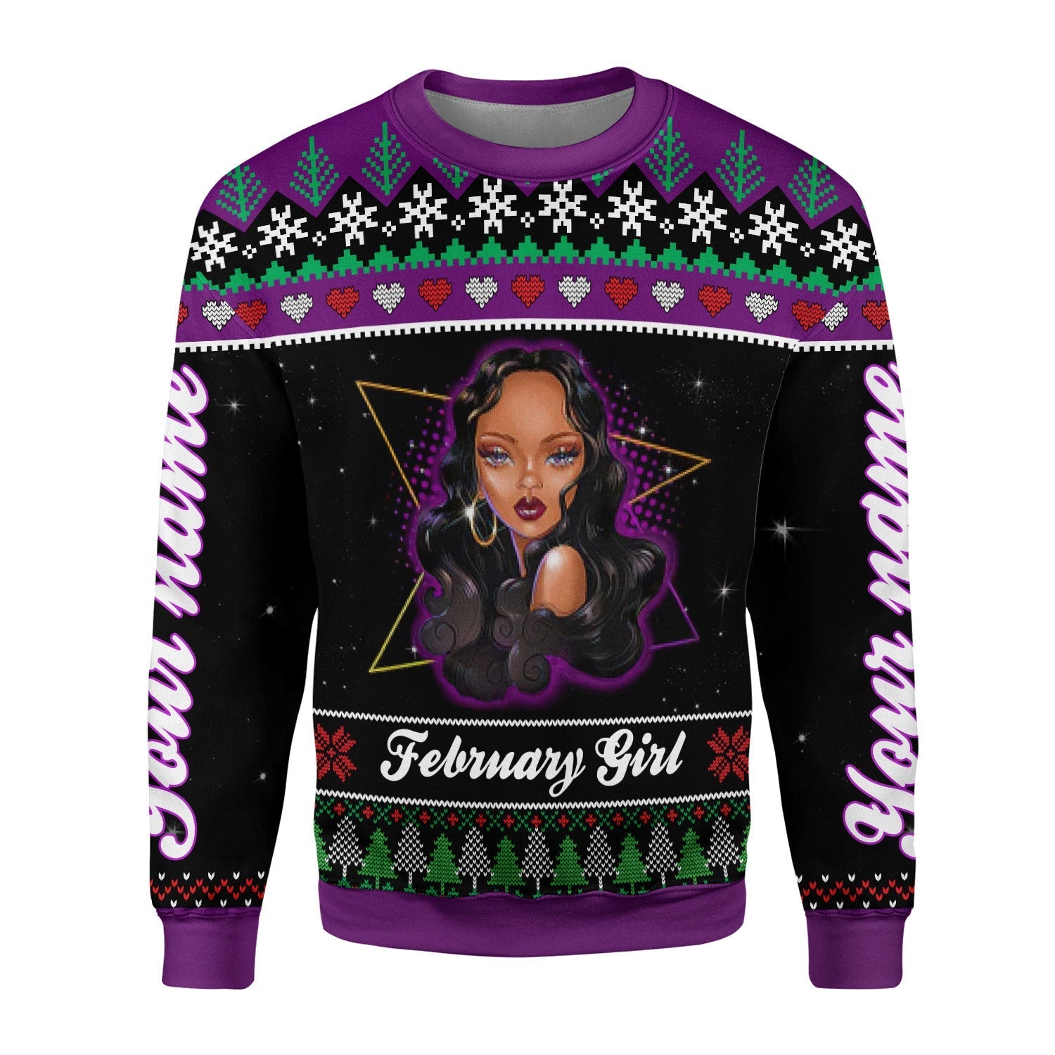 YMskins Personalized Tops February Girl All Over Printed