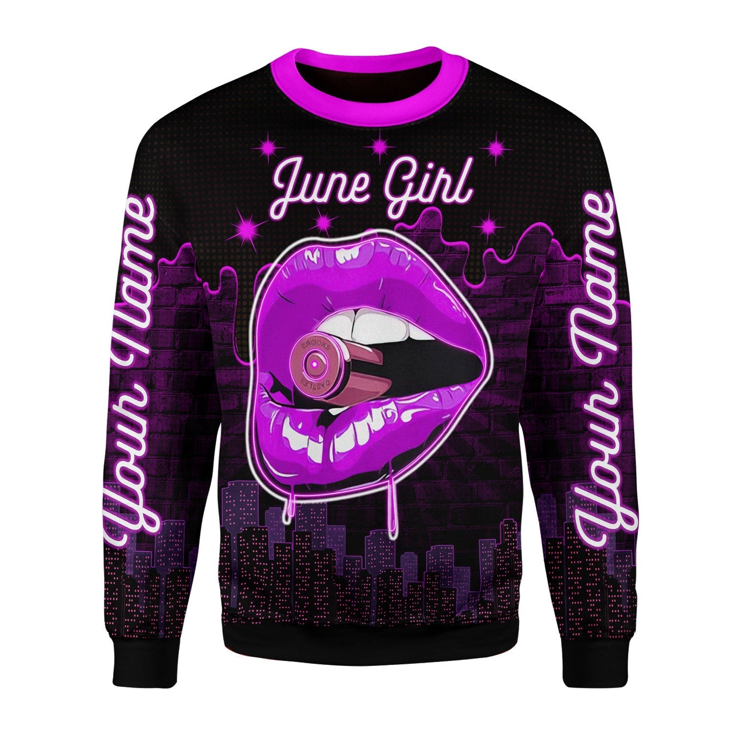 YMskins Personalized Ugly Sweater I'm A June Girl All Over Printed