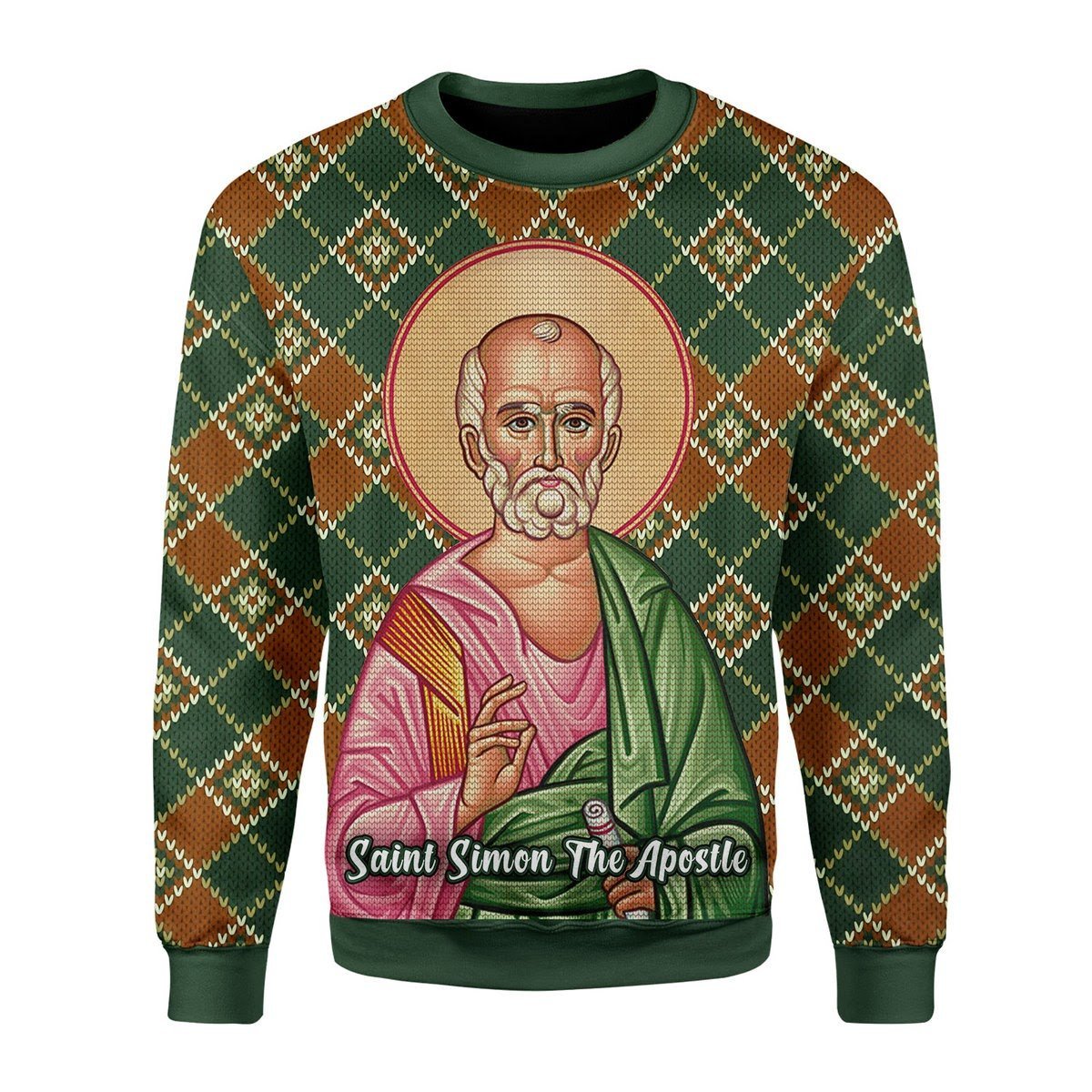 Gearhomies Christmas Unisex Sweater Saint Simon the Zealot 3D Apparel