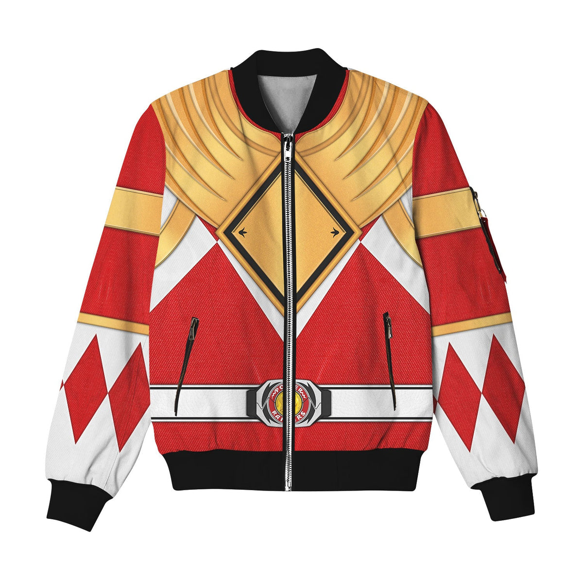 MakerHuman Red Ranger Dragon Shield Bomber Jacket