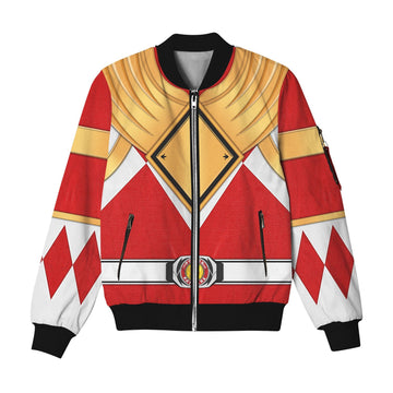 MakerHuman Red Ranger Dragon Shield Bomber Jacket